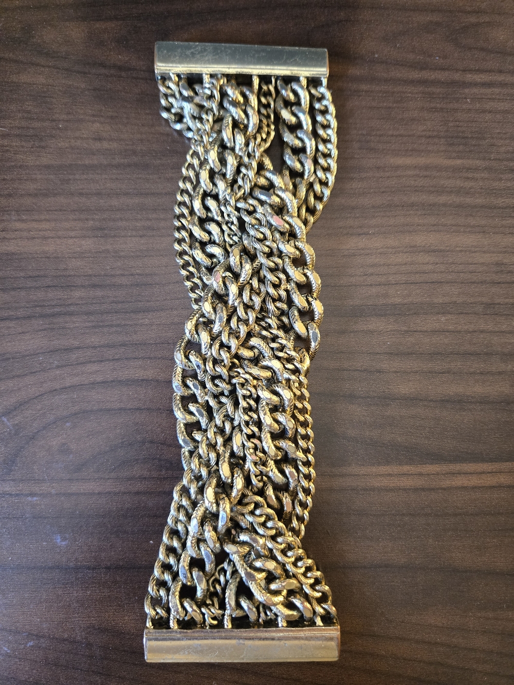 Chunky Multi-Chain Gold Bracelet